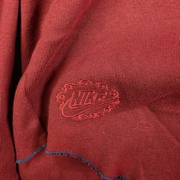 Nike Men's Large Red Long Sleeve Henley Shirt Cotton Athletic Casual - Picture 3 of 10